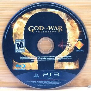 God of War:‎ Ascension (Sony PlayStation 3, 2012) PS3 DISC ONLY - Tested/Working